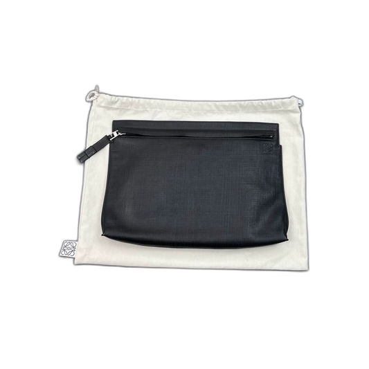 Loewe Black Logo Document Clutch Bag