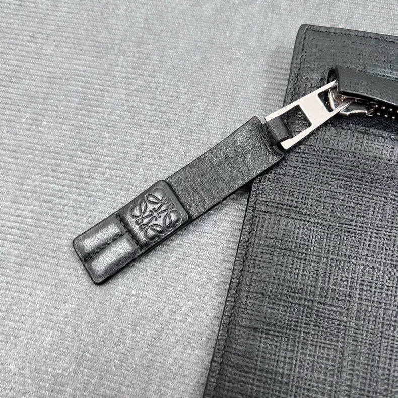 Loewe Black Logo Document Clutch Bag