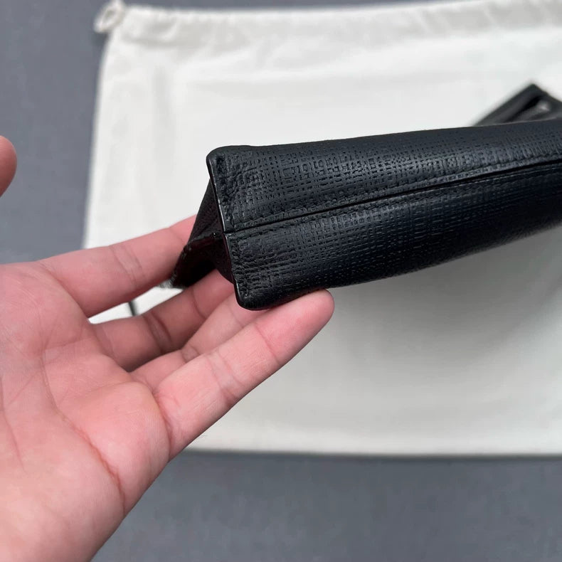 Loewe Black Logo Document Clutch Bag