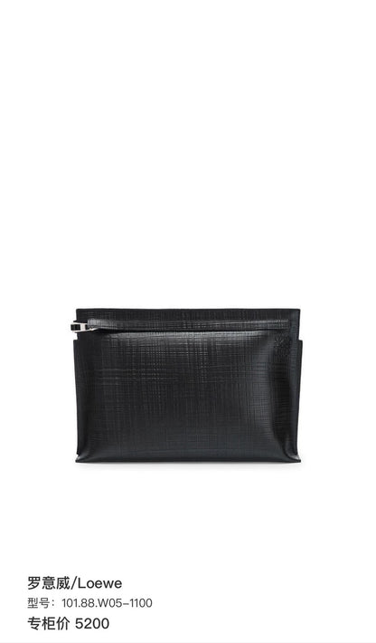Loewe Black Logo Document Clutch Bag