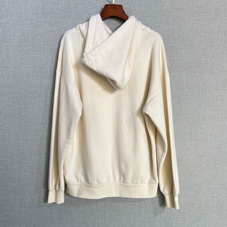 Celine Logo Hoodie in Beige Color