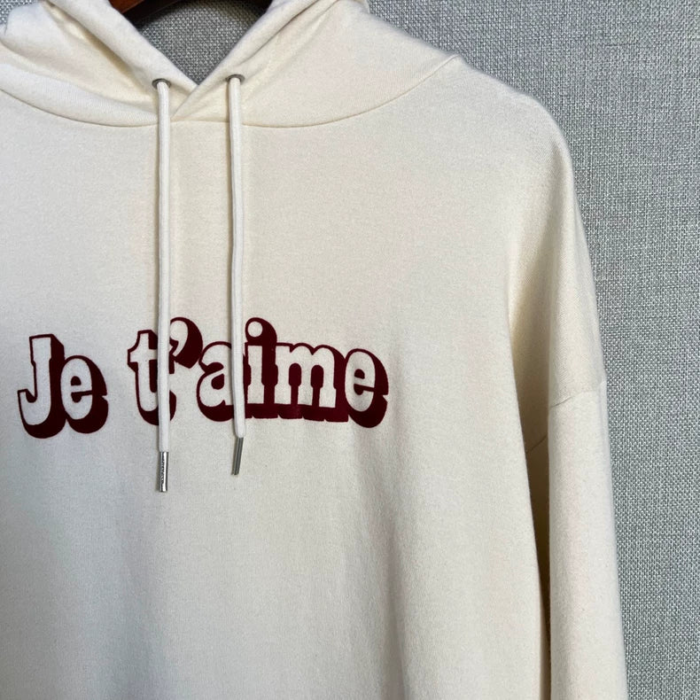 Celine Logo Hoodie in Beige Color