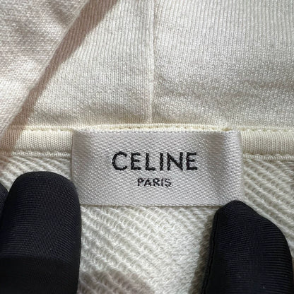 Celine Logo Hoodie in Beige Color