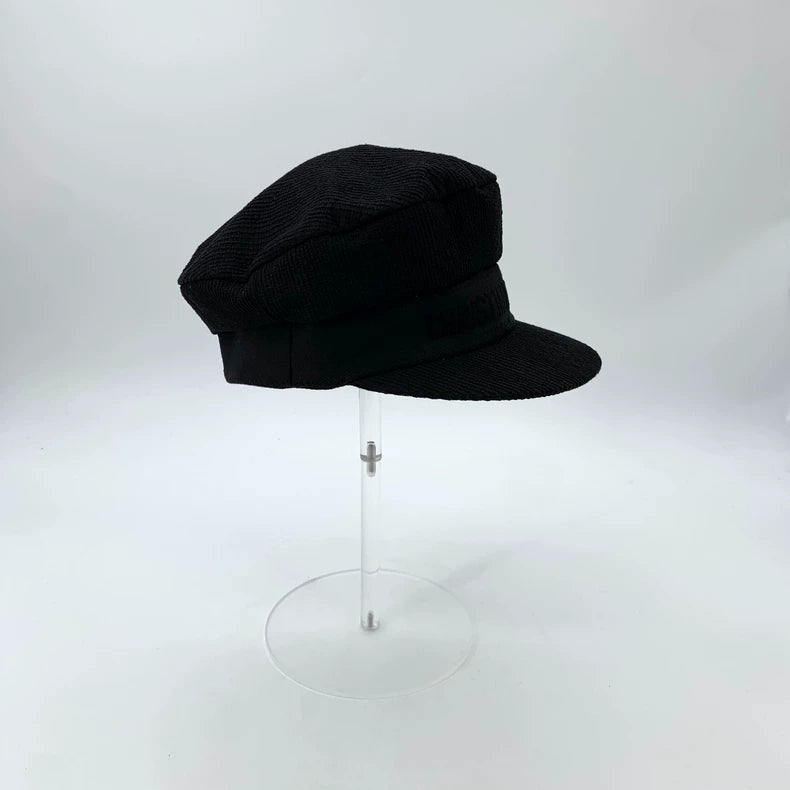 Christian Dior Black Knitted Newsboy Hat