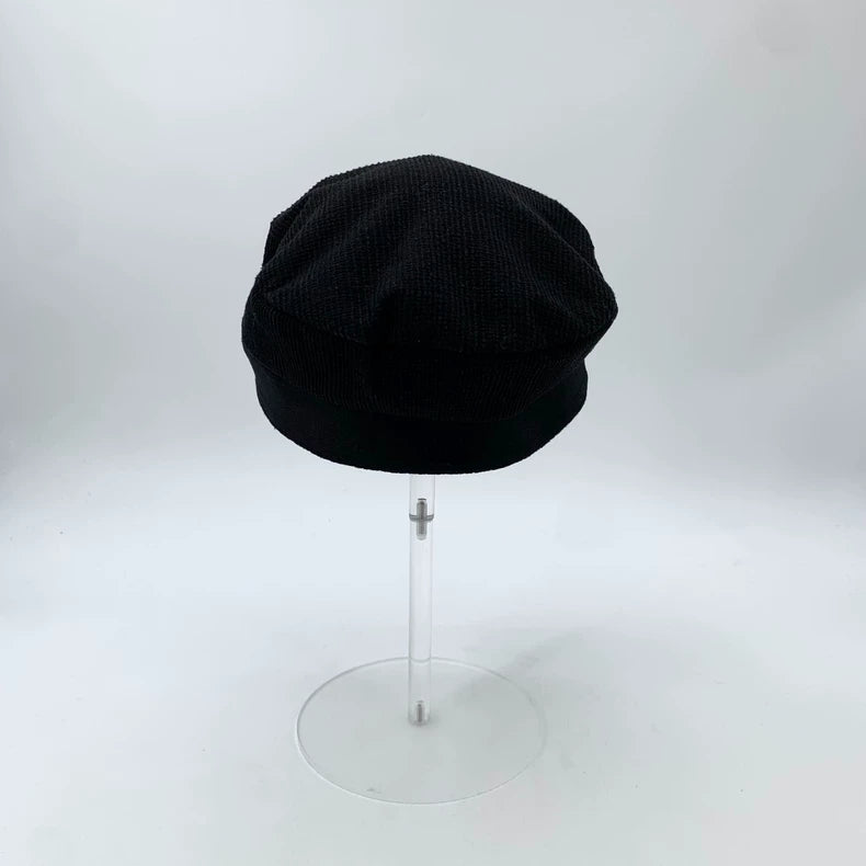 Christian Dior Black Knitted Newsboy Hat