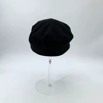 Christian Dior Black Knitted Newsboy Hat