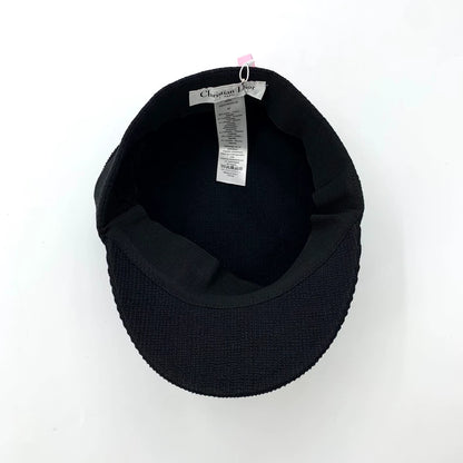 Christian Dior Black Knitted Newsboy Hat