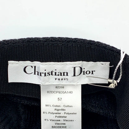 Christian Dior Black Knitted Newsboy Hat