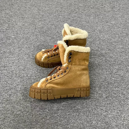 Prada Thick Snow Boots for Winter Fashion