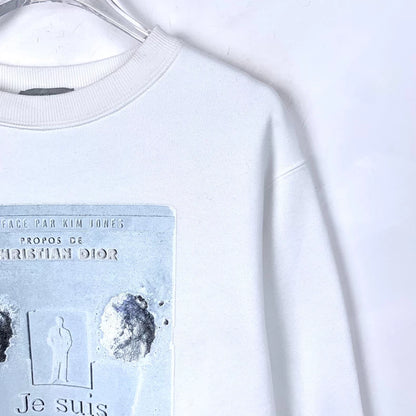 Dior White Printed Long Sleeve Sweatshirt