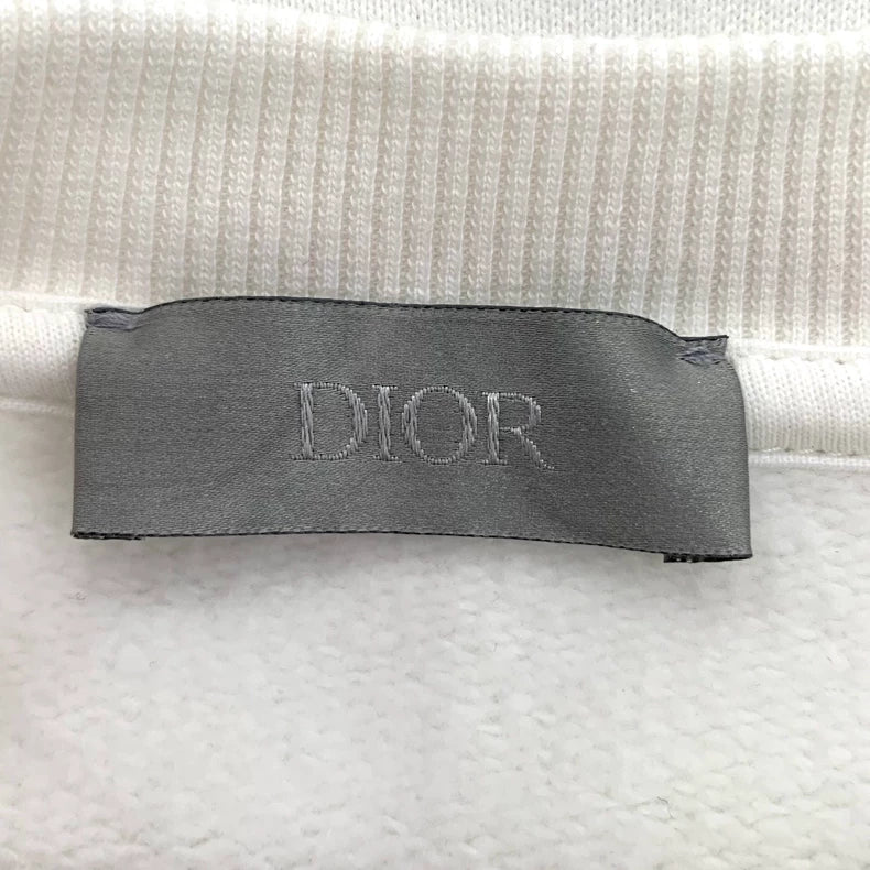Dior White Printed Long Sleeve Sweatshirt