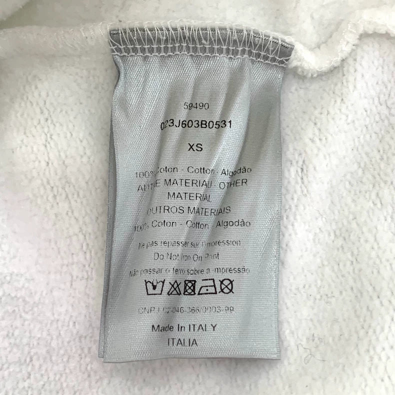 Dior White Printed Long Sleeve Sweatshirt