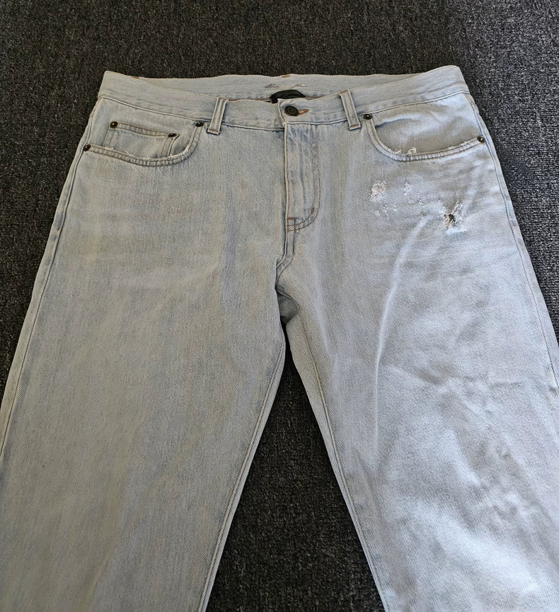 Saint Laurent Men's D02 Light Blue Jeans-yf