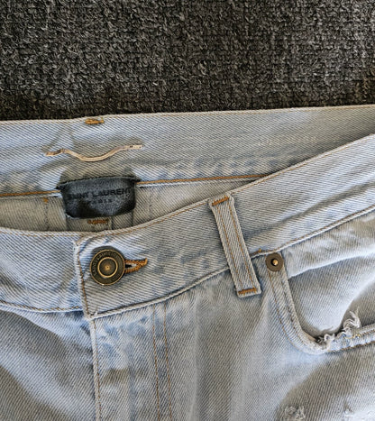 Saint Laurent Men's D02 Light Blue Jeans-yf