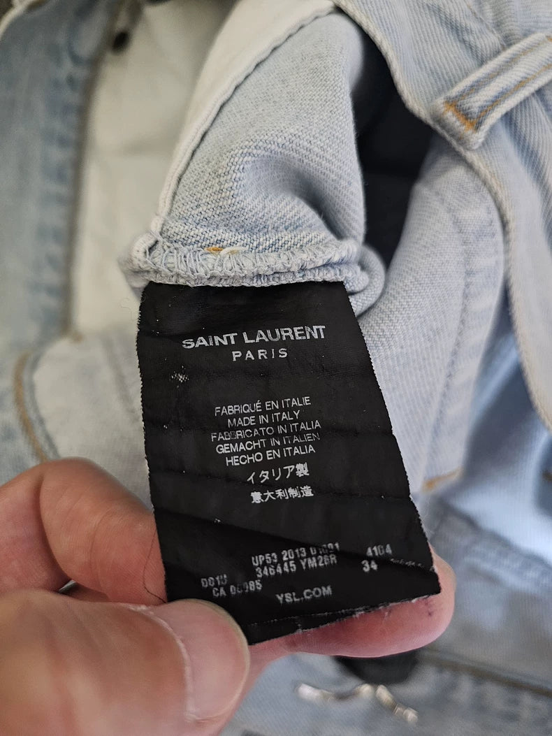 Saint Laurent Men's D02 Light Blue Jeans-yf