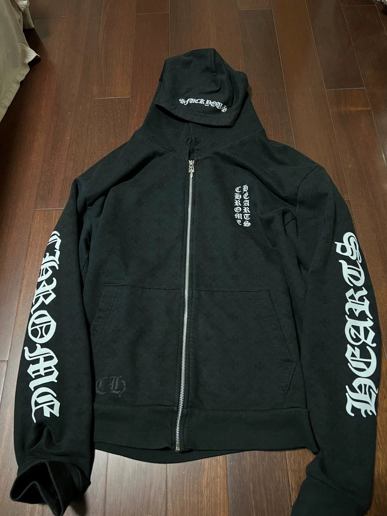 Chrome Hearts Zip-Up Hoodie with Logo