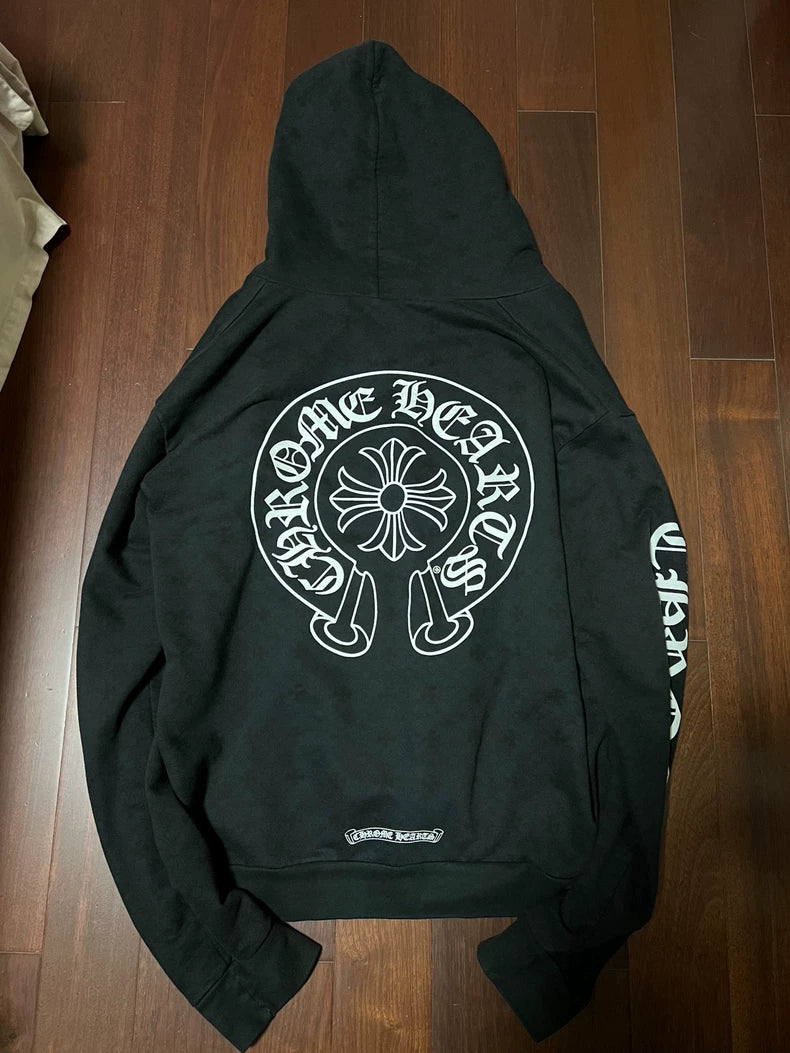 Chrome Hearts Zip-Up Hoodie with Logo