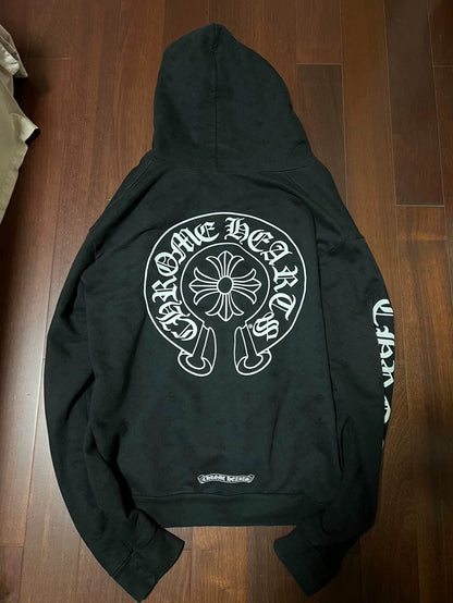 Chrome Hearts Zip-Up Hoodie with Logo