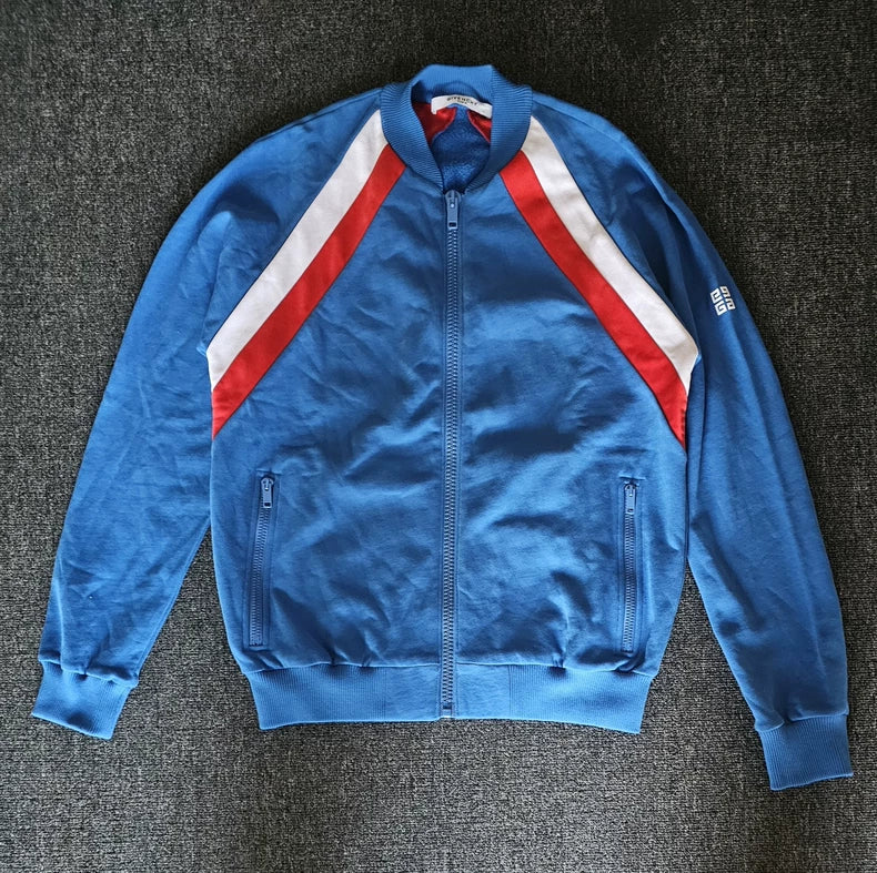 Givenchy Blue Varsity Jacket with Stripes-yf