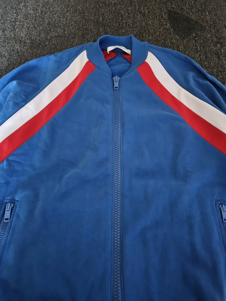 Givenchy Blue Varsity Jacket with Stripes-yf
