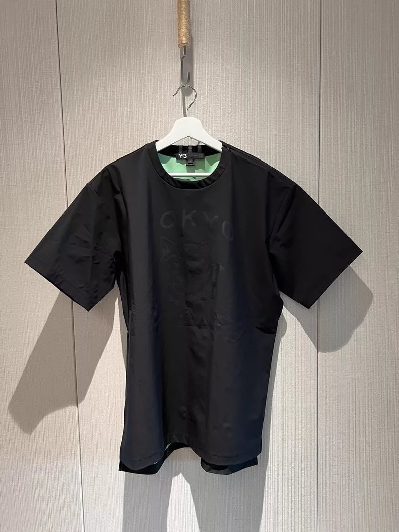 Y-3 Short Sleeve T-Shirt in Black Green