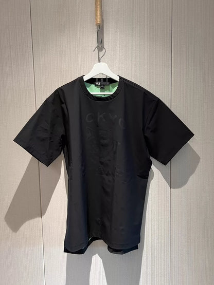 Y-3 Short Sleeve T-Shirt in Black Green