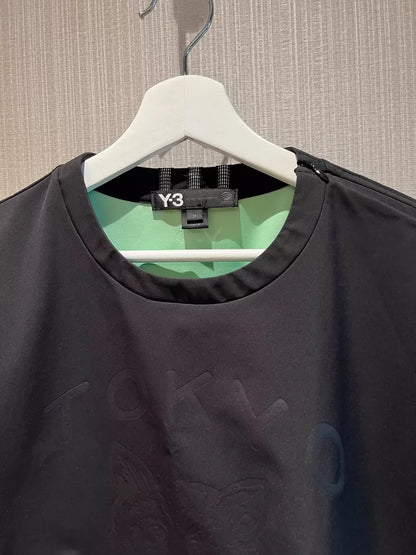 Y-3 Short Sleeve T-Shirt in Black Green