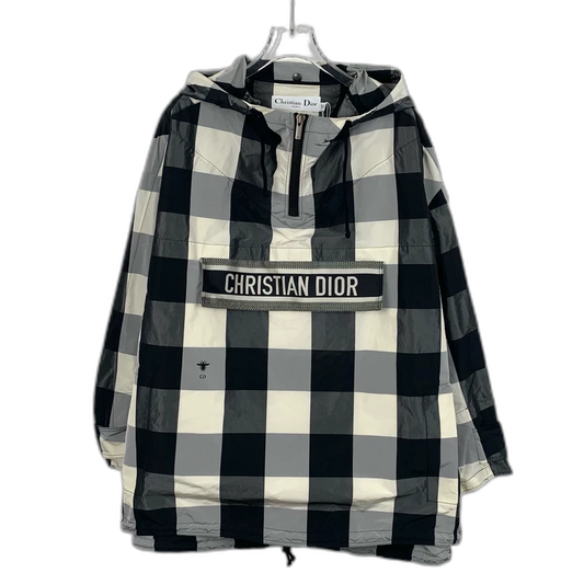 Dior Black and White Check Half-Zip Jacket