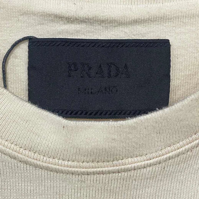 Prada Gold Triangle Logo Short Sleeve T-shirt