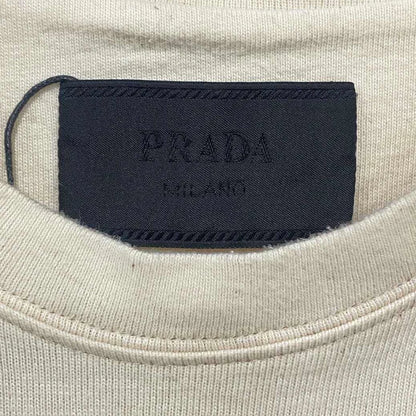 Prada Gold Triangle Logo Short Sleeve T-shirt