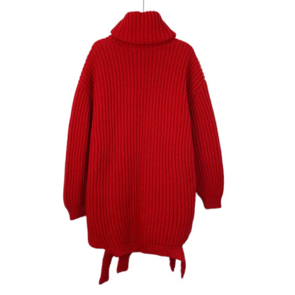 Red Turtleneck Wool Sweater by Balenciaga