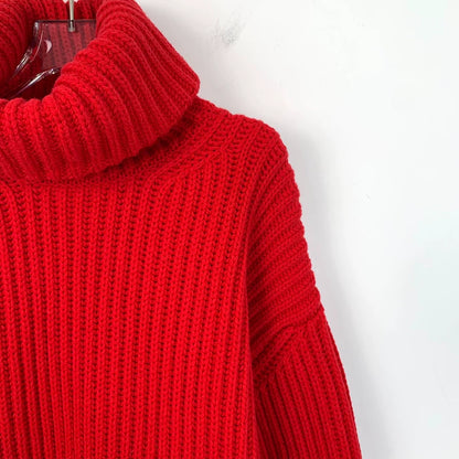 Red Turtleneck Wool Sweater by Balenciaga