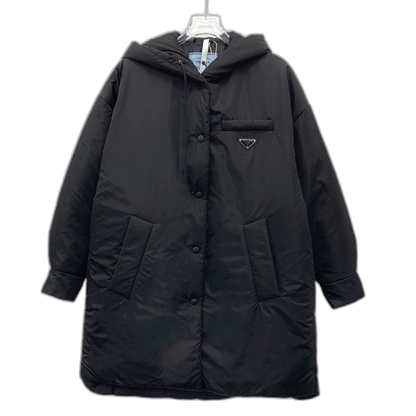 Prada Black Hooded Down Jacket 22款