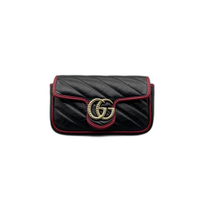Gucci Marmont Black and Red Mini Bag