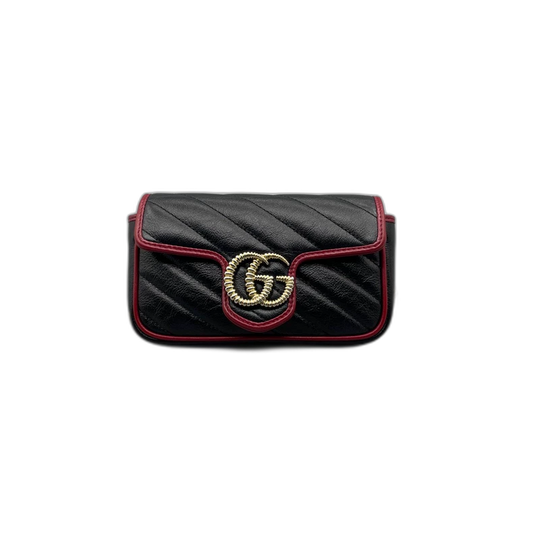 Gucci Marmont Black and Red Mini Bag
