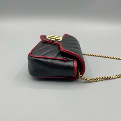 Gucci Marmont Black and Red Mini Bag