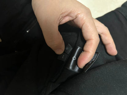 Classic Black Leather Distressed Jeans