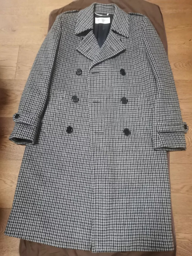 Saint Laurent Paris SLP Houndstooth Coat