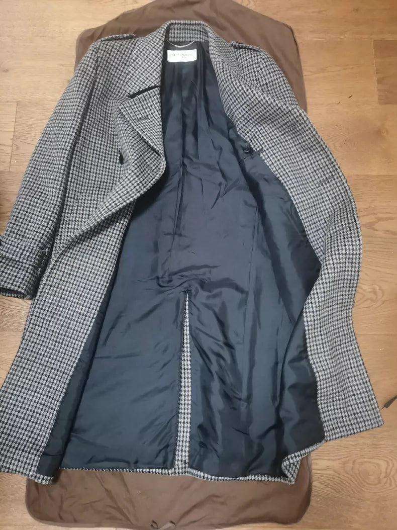 Saint Laurent Paris SLP Houndstooth Coat