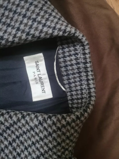 Saint Laurent Paris SLP Houndstooth Coat
