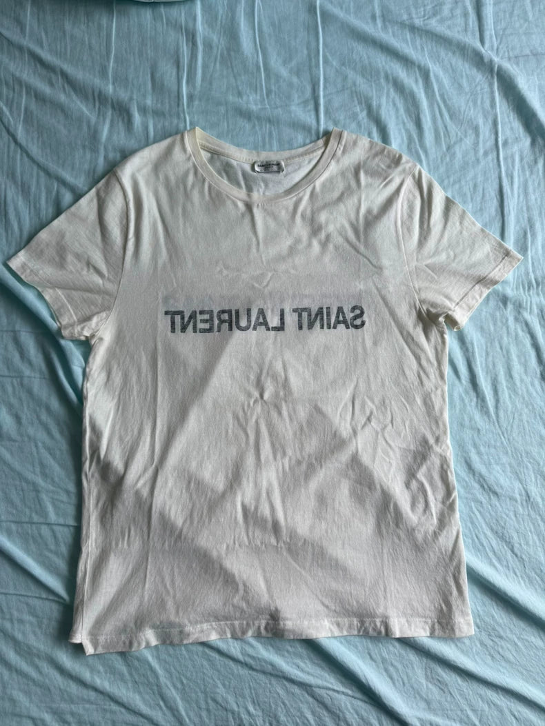 Saint Laurent Mirror Print T-Shirt