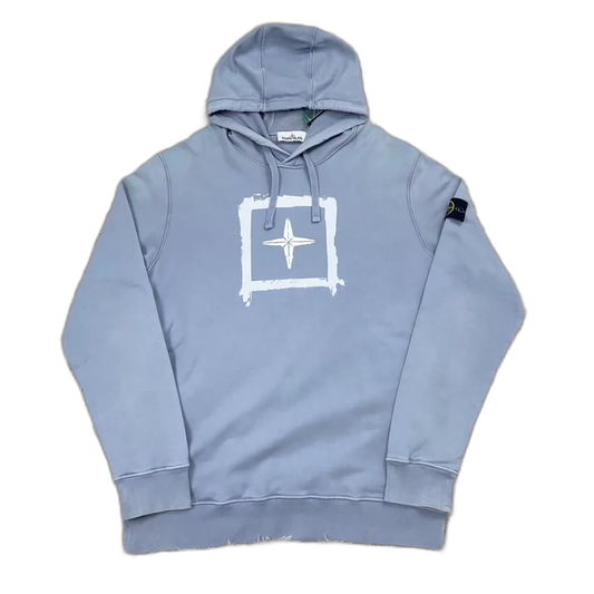 Stone Island Blue Hoodie with Drawstrings