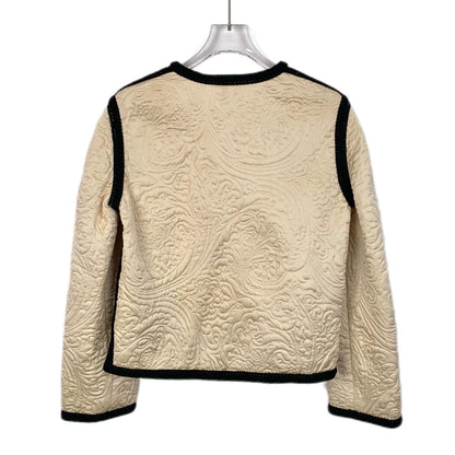 Celine Khaki Relief Silk Satin Jacket