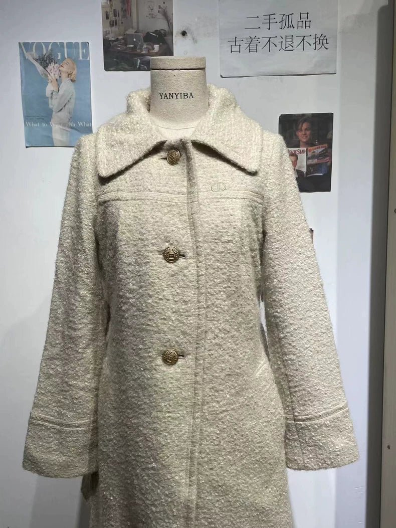 Beige Long Coat from Dior