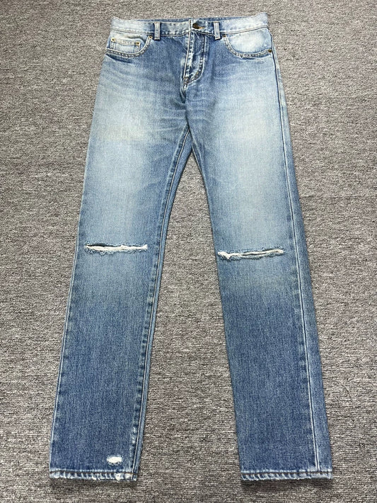 Saint Laurent Distressed Denim Pants Size 28