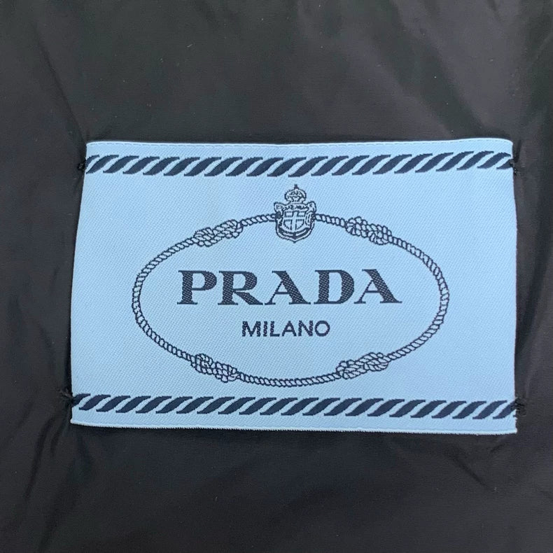 Black Floral Zip-Up Jacket by Prada