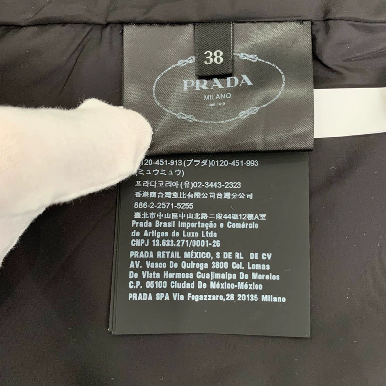 Black Floral Zip-Up Jacket by Prada