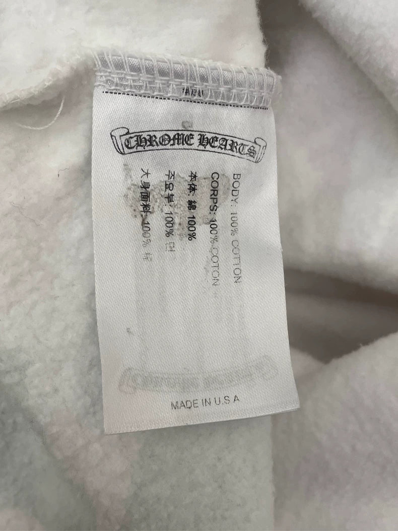 White Chrome Hearts Hooded Sweatshirt