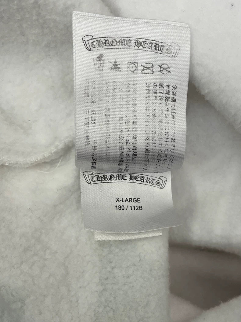 White Chrome Hearts Hooded Sweatshirt