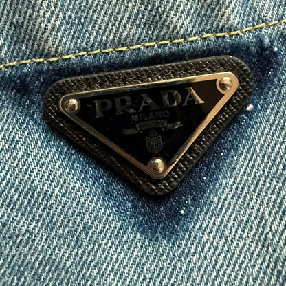 Prada Washed Denim Button-Up Shirt